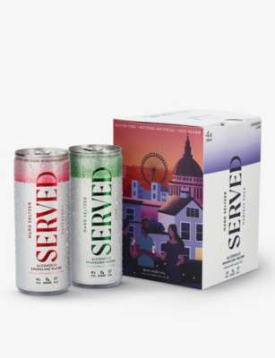 READY TO DRINK - Served raspberry and lime-infused hard seltzer pack of ...