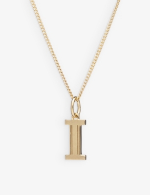 RACHEL JACKSON: Art Deco I Initial 22ct yellow gold-plated sterling-silver necklace
