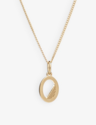RACHEL JACKSON: Art Deco O Initial 22ct yellow gold-plated sterling-silver necklace