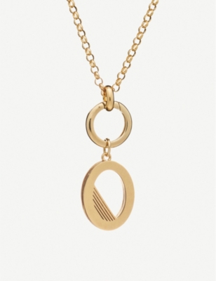 RACHEL JACKSON Statement Initial O 22ct gold plated sterling