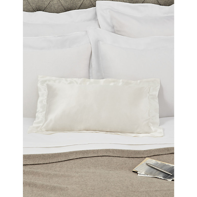 Shop The White Company Chalk Audley Breakfast Silk Pillowcase 30cm X 50cm