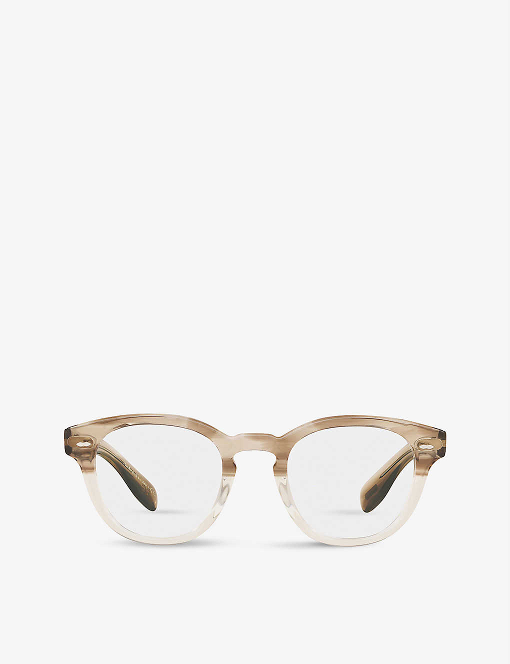 Oliver Peoples Ov5413u Cary Grant Round-frame Acetate Glasses In Green