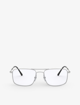 RAY-BAN: RX6434 metal square-frame glasses