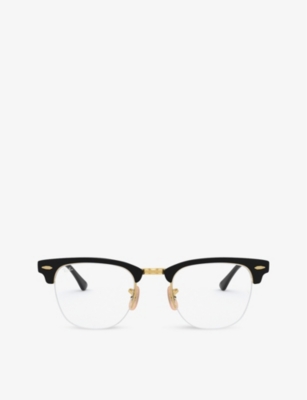 Ray Ban Rx3716vm Clubmaster Metal Square Glasses Selfridges Com
