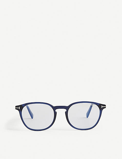 TOM FORD: FT5583-B acetate square-frame optical glasses