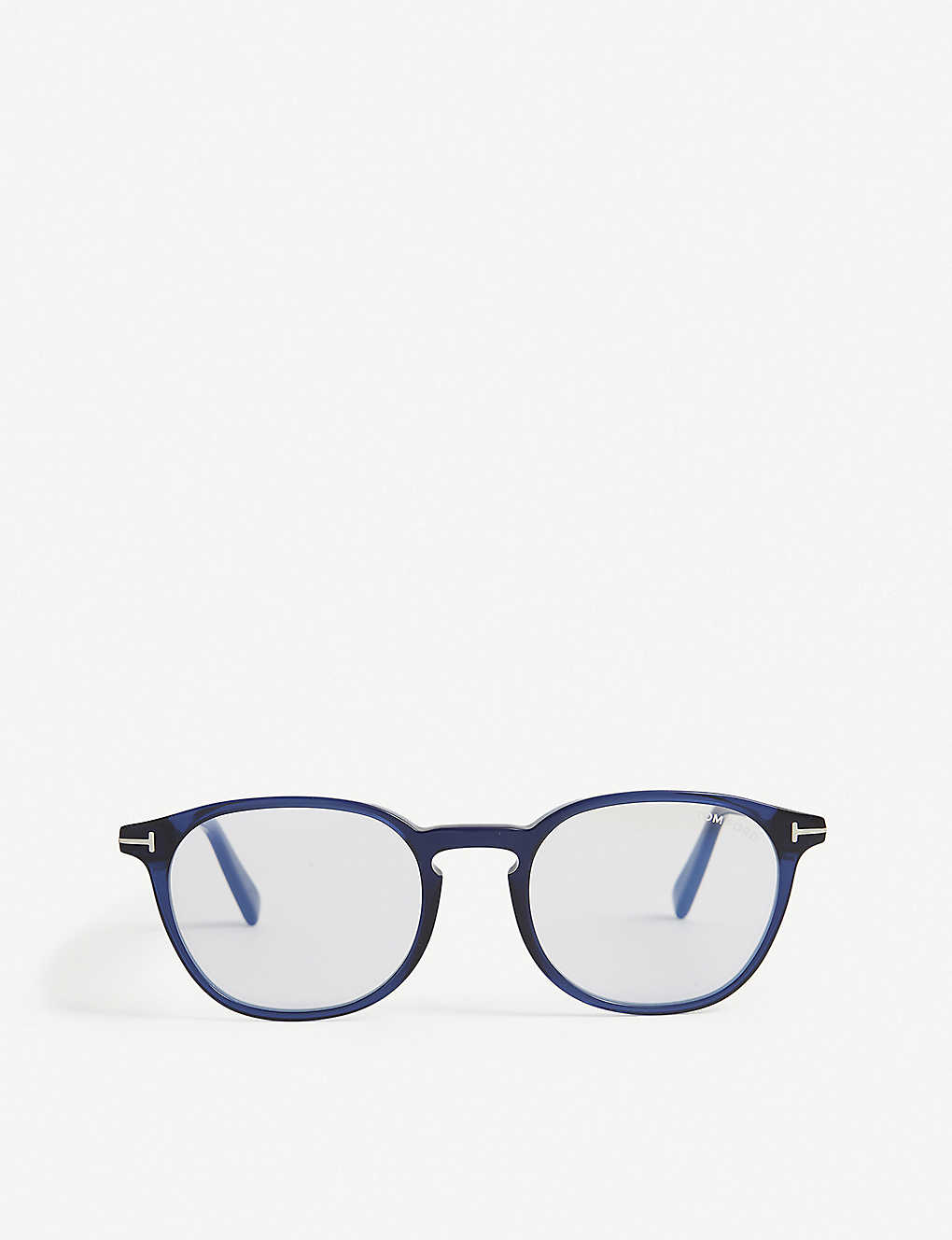 Tom Ford Ft5583-b Acetate Square-frame Optical Glasses In Blue