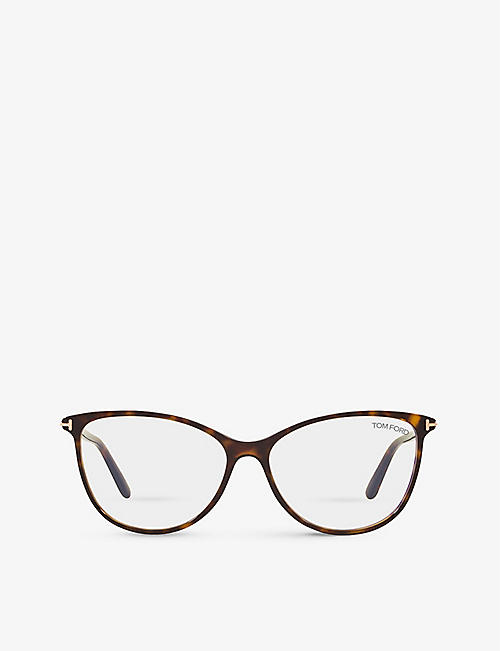 TOM FORD: FT5616-B acetate cat eye-frame optical glasses