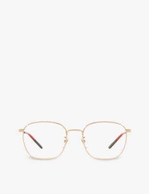 GUCCI: GG0681O rectangle-frame metal optical glasses