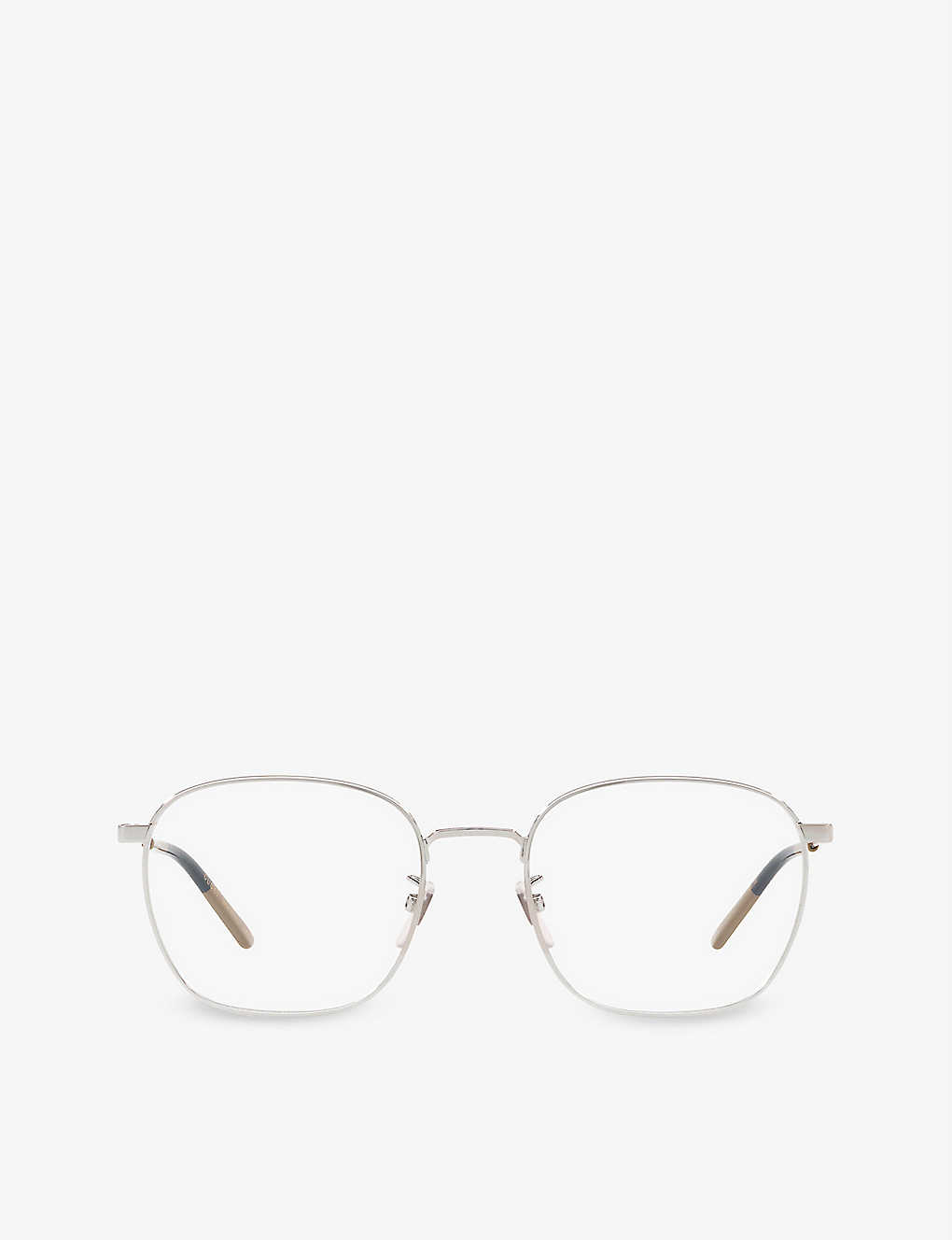 Gucci Gg0681o Rectangle-frame Metal Optical Glasses In Silver