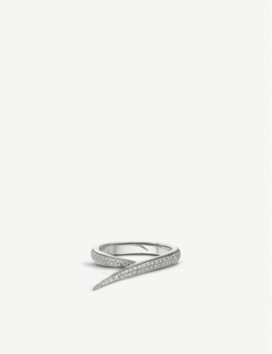 SHAUN LEANE - Interlocking 18ct white-gold and diamond ring ...