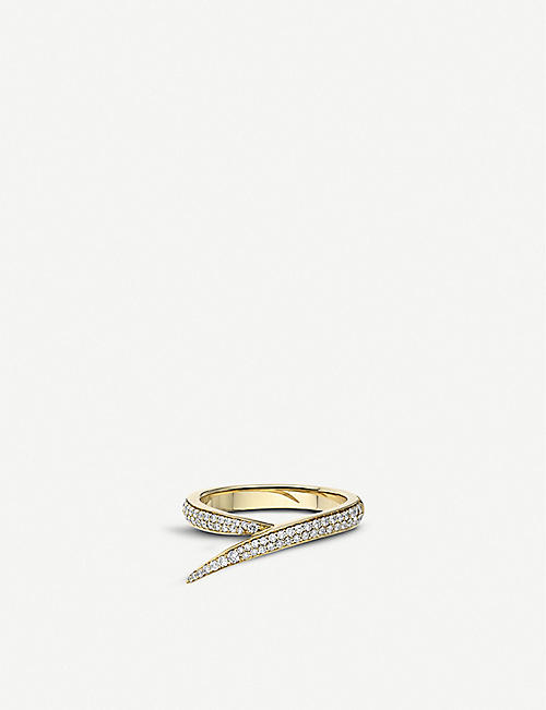 SHAUN LEANE: Interlocking 18ct yellow-gold and diamond ring