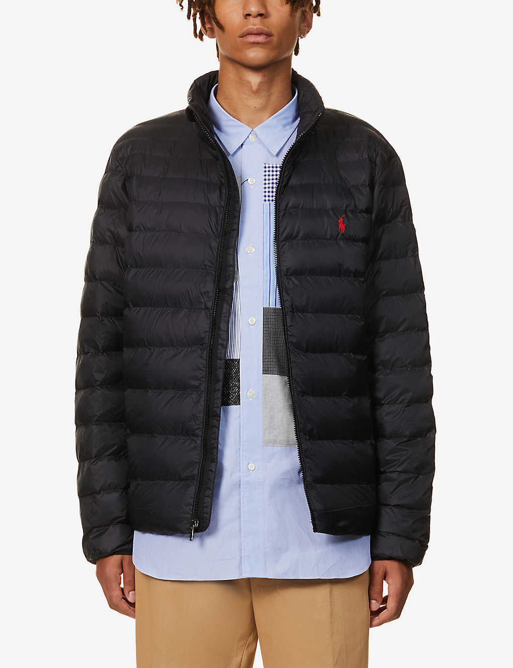 Shop Polo Ralph Lauren Terra Packable Padded Recycled-shell Jacket In Black