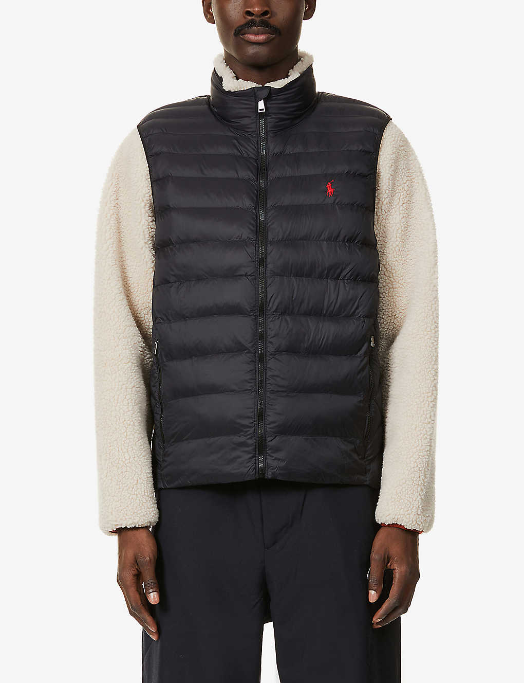Shop Polo Ralph Lauren Mens Black The Packable Quilted-down Shell Gilet