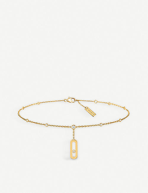 MESSIKA: Move Uno 18ct yellow-gold and diamond anklet