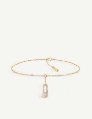 MESSIKA: Move Uno 18ct yellow-gold and diamond anklet