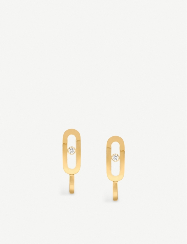 Move Uno 18ct yellow-gold and diamond earrings