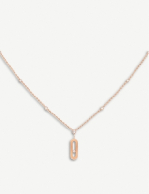 MESSIKA: Move Uno 18ct rose-gold and diamond necklace