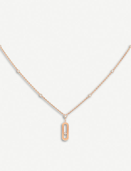MESSIKA: Move Uno 18ct rose-gold and diamond necklace