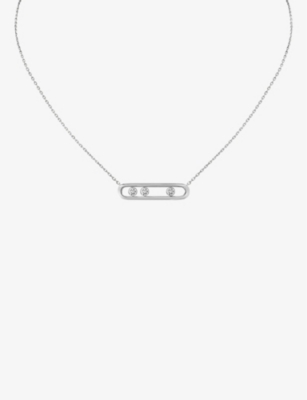 MESSIKA: Move Pavé 18ct white-gold and diamond necklace