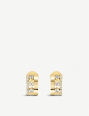 MESSIKA: Romane 18ct yellow gold and 0.27ct brilliant-cut diamond mini earrings