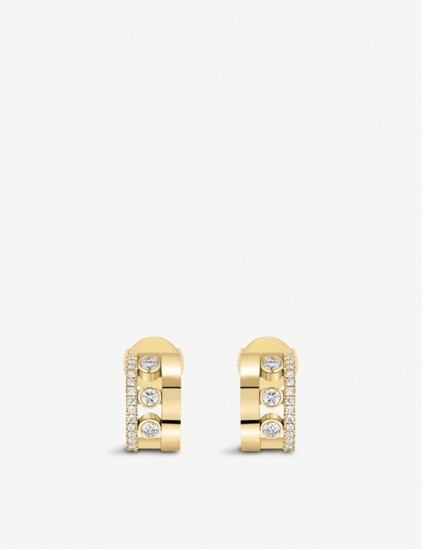 Romane 18ct yellow gold and 0.27ct brilliant-cut diamond mini earrings