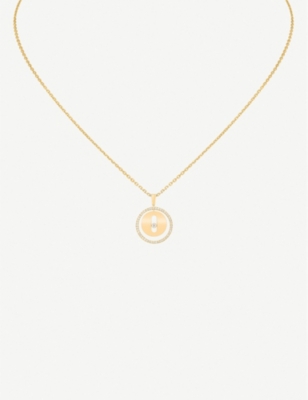 Shop Messika Women's Yellow Gold Lucky Move 18ct Yellow-gold And Diamond Necklace