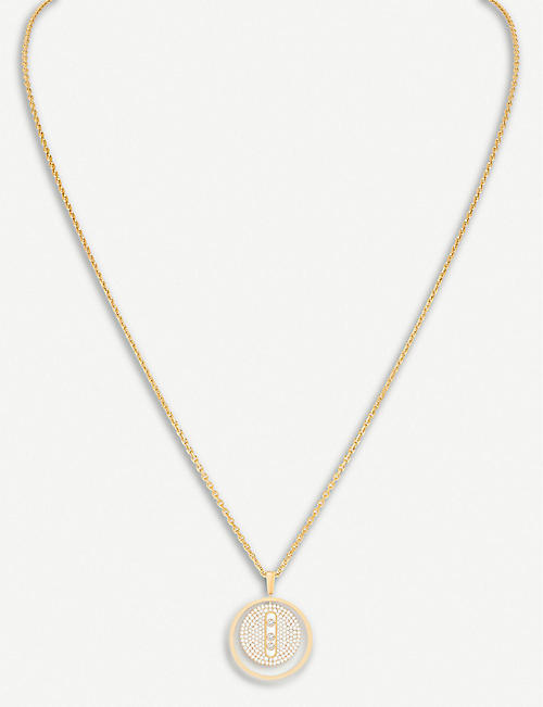 MESSIKA: Lucky Move 18ct yellow-gold and pavé diamond necklace