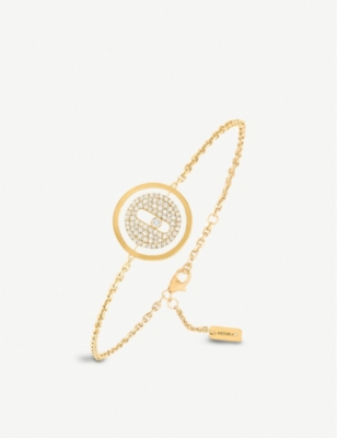 MESSIKA: Lucky Move 18ct yellow-gold and pavé diamond bracelet