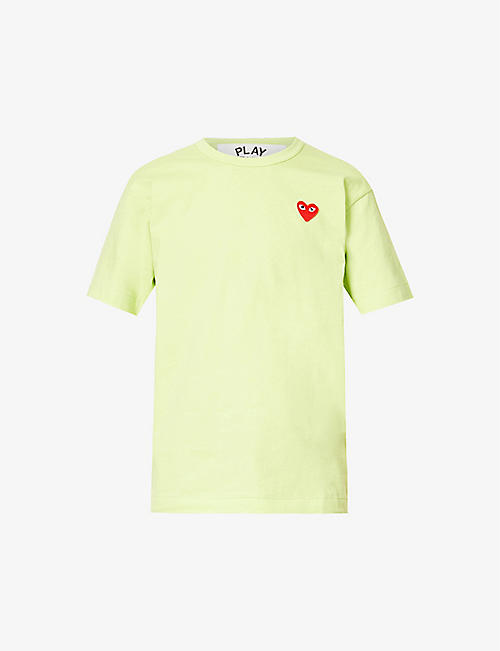 COMME DES GARCONS PLAY: Logo-embroidery cotton-jersey t-shirt