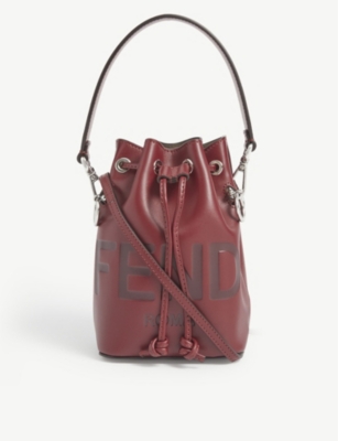 fendi logo bucket bag