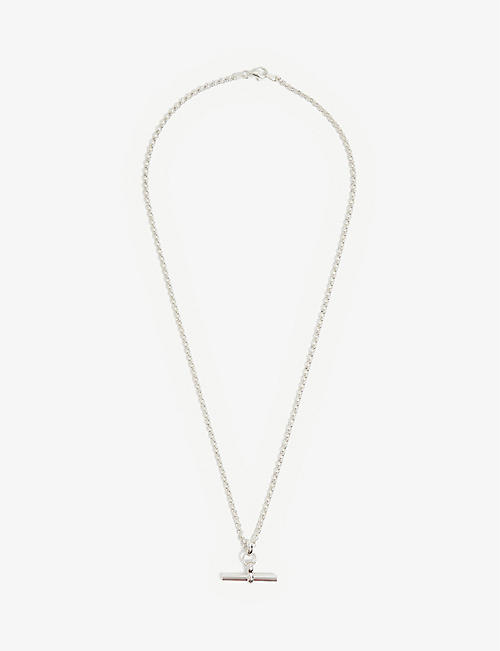 TILLY SVEAAS: T-bar belcher-chain sterling-silver necklace