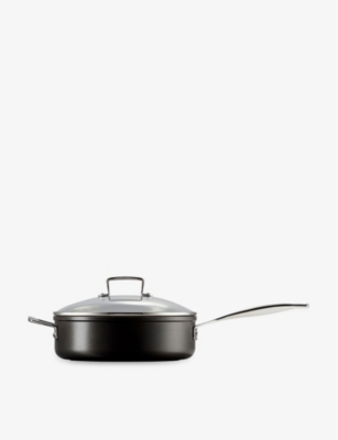 Le Creuset Toughened Non-stick Aluminium Sauté Pan With Glass Lid And Helper Handle 26cm