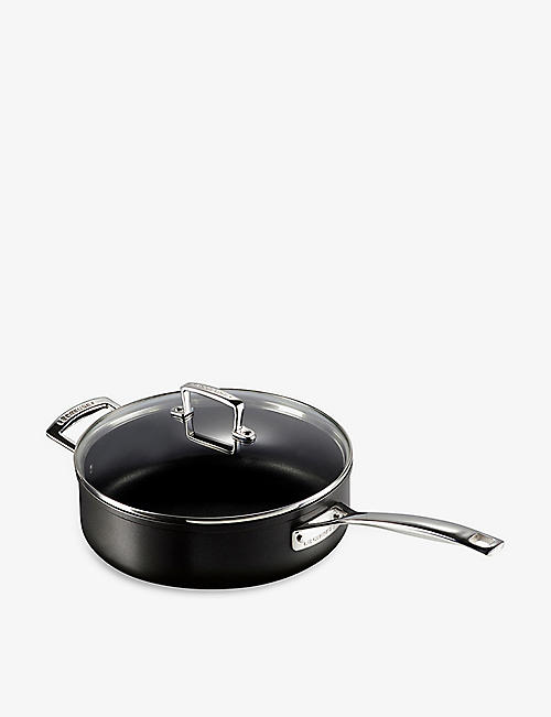 LE CREUSET - Toughened Non-Stick aluminium sauté pan with glass lid and  helper handle 26cm