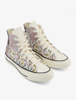 floral converse trainers