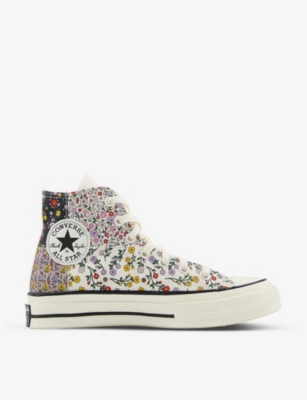 converse high tops flowers