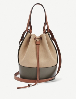 canvas and leather shoulder bag
