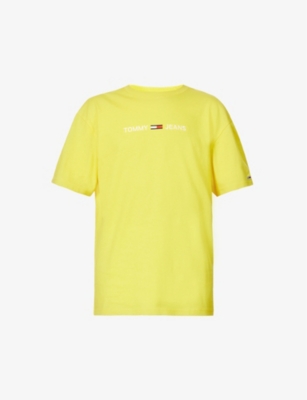 yellow tommy jeans t shirt