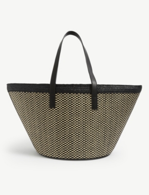 saint laurent raffia tote
