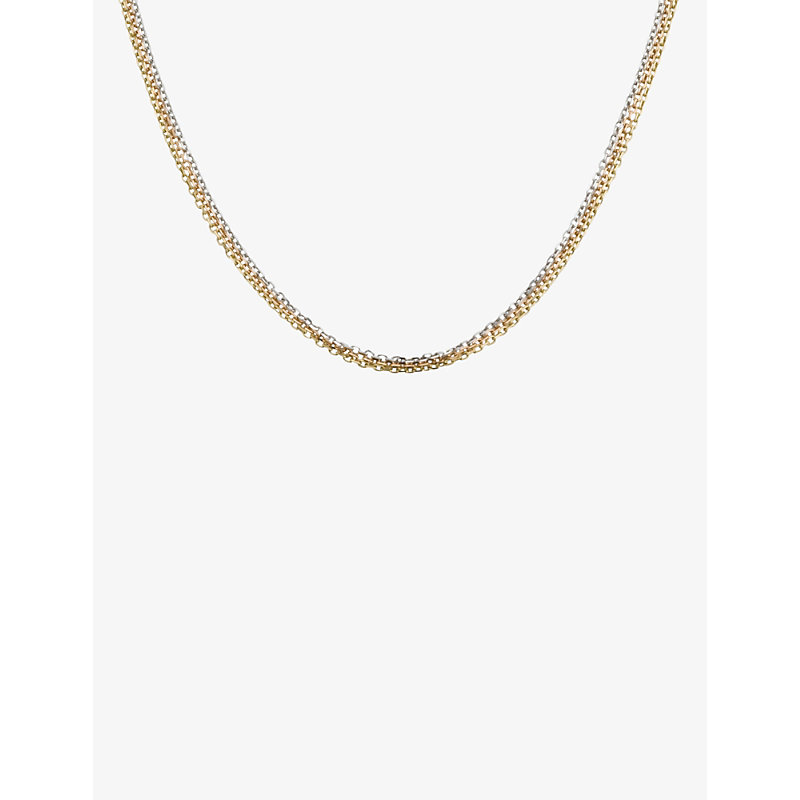 Shop Cartier Womens 3-gold Trinity 18ct White-gold, 18ct Rose-gold And 18ct Yellow-gold Chain Necklace