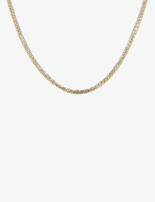 Trinity 18ct white-gold, 18ct rose-gold and 18ct yellow-gold chain necklace