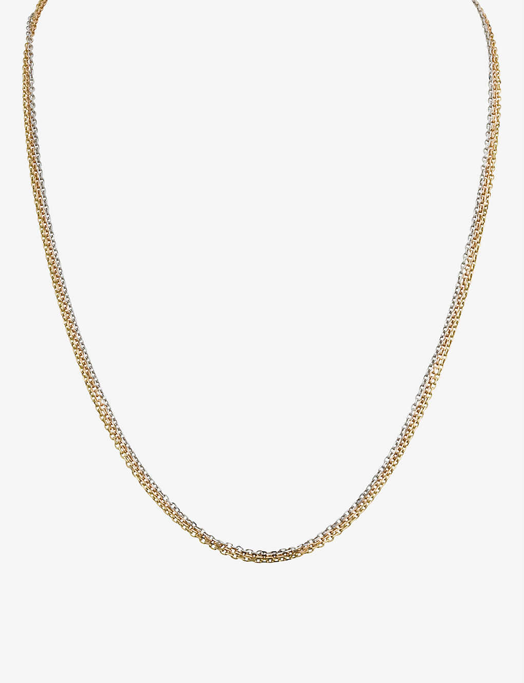Cartier Womens 3-gold Trinity 18ct White-gold, 18ct Rose-gold And 18ct Yellow-gold Chain Necklace