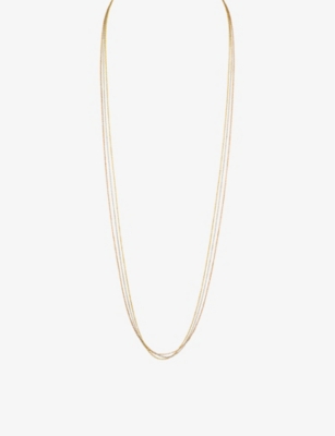 CARTIER Trinity yellow gold triple chain necklace Selfridges