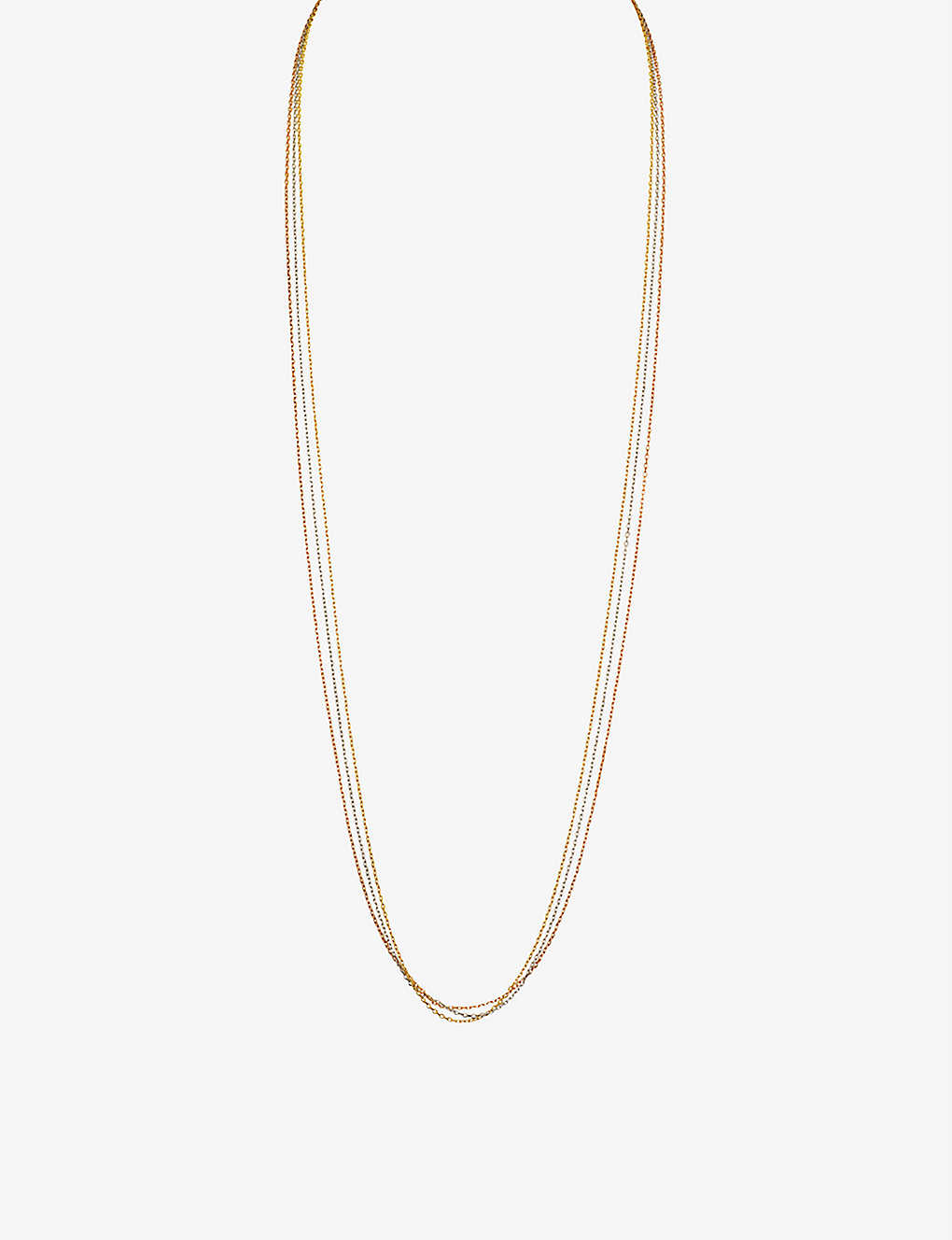 Cartier Womens 3-gold Trinity Yellow-gold Triple Chain Necklace