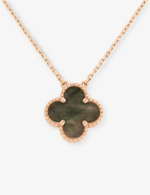 VAN CLEEF & ARPELS: Alhambra rose-gold mother-of-pearl pendant