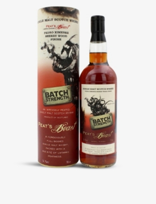 WHISKY AND BOURBON: Peat's Beast Batch Strength Pedro Ximénez Finish single malt scotch whisky 700ml