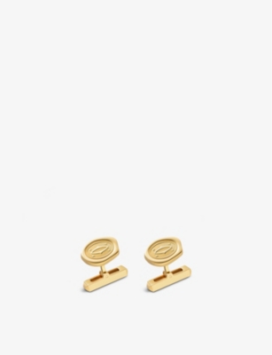 Cartier Mens Gold Wax Seal 18ct Yellow-gold Cufflinks