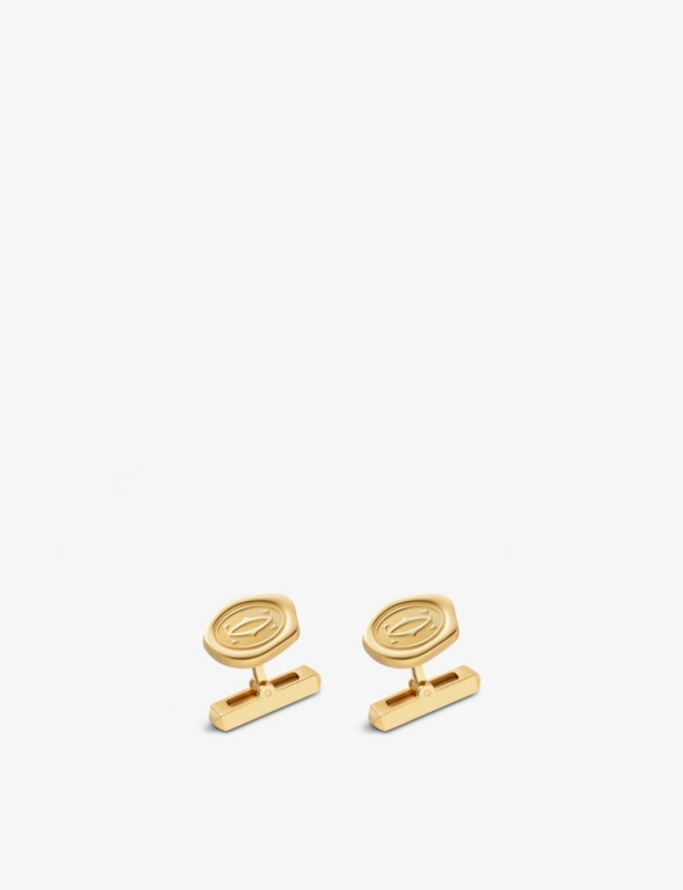 Wax Seal 18ct yellow-gold cufflinks