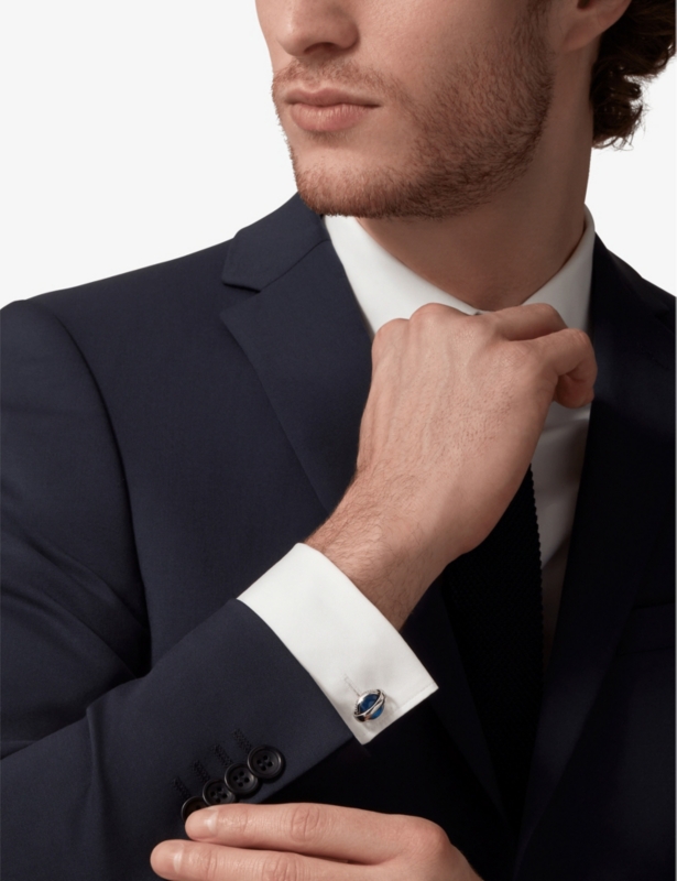 Ballon Bleu de Cartier palladium-plated sterling-silver cufflinks