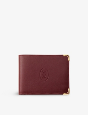 Cartier Burgundy Must De Six-credit Card Calfskin Wallet