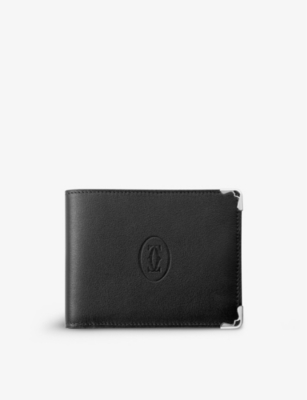 Cartier Must De  Six-credit Card Calfskin Wallet In Black